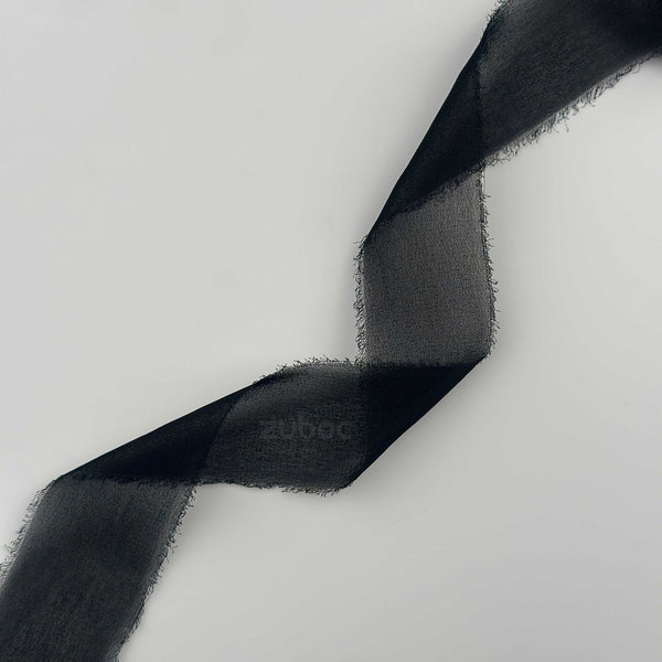 Georgette Black Ribbon (5mtr)