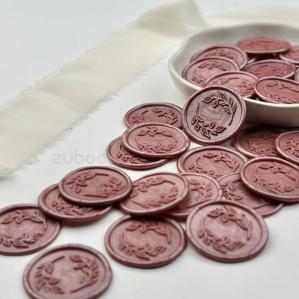 Chilly Leaf Wax Seal - Champagne for Invitations (Set of 5)
