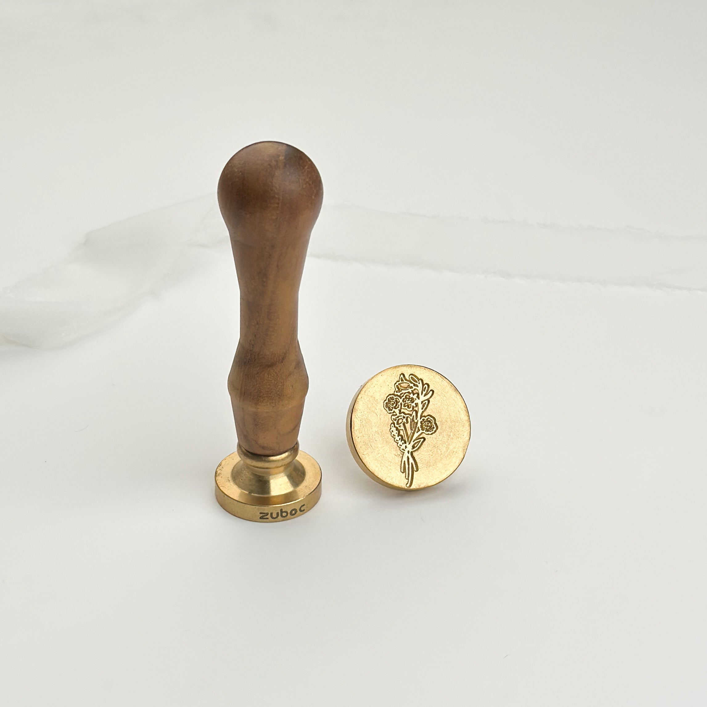 Chinese Balsam Wax Stamp with Wooden Handle