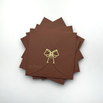 Semi Circle Envelope With Foil Bow (set of 5)