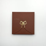 Semi Circle Envelope With Foil Bow (set of 5)