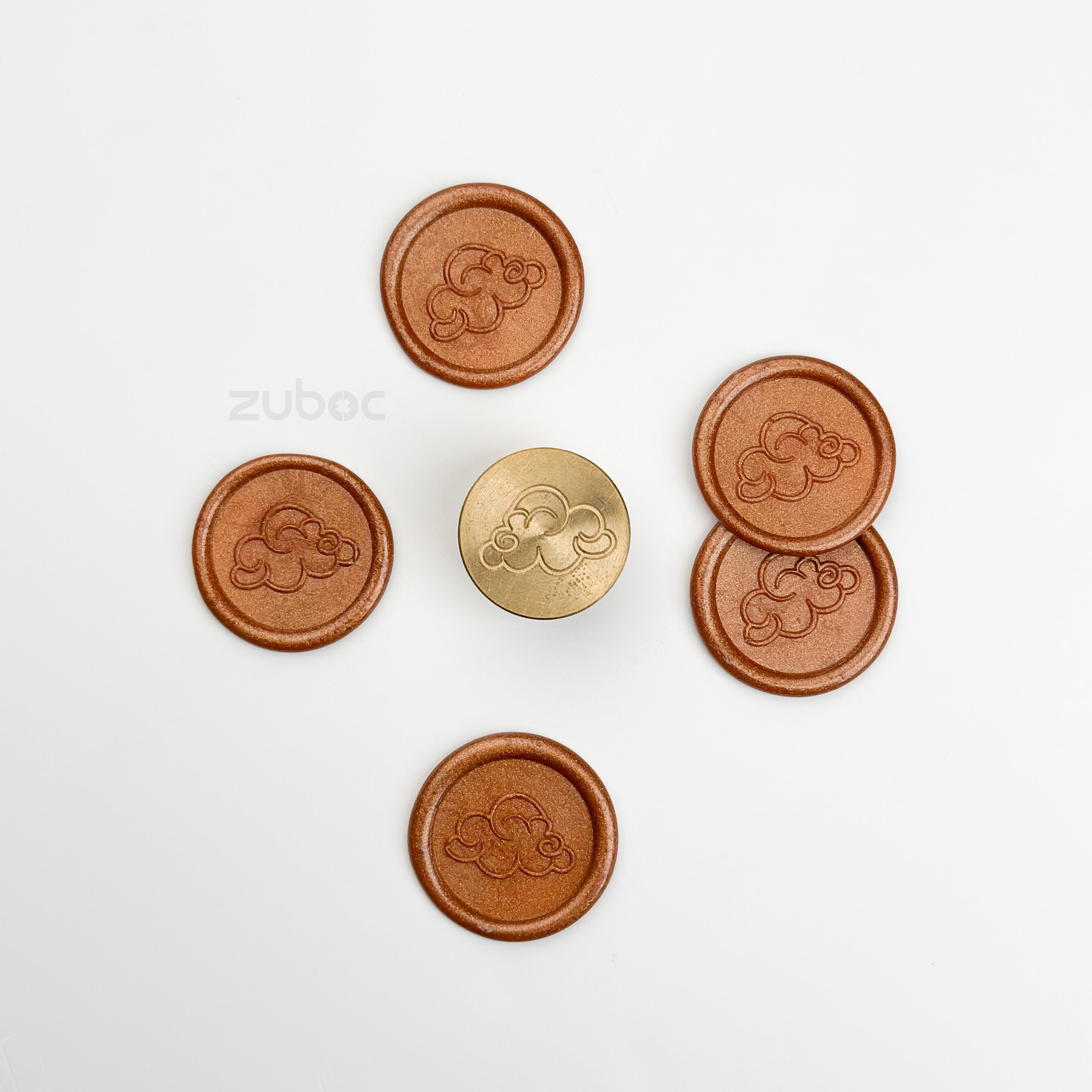 Cloud Wax Stamp with Wooden Handle
