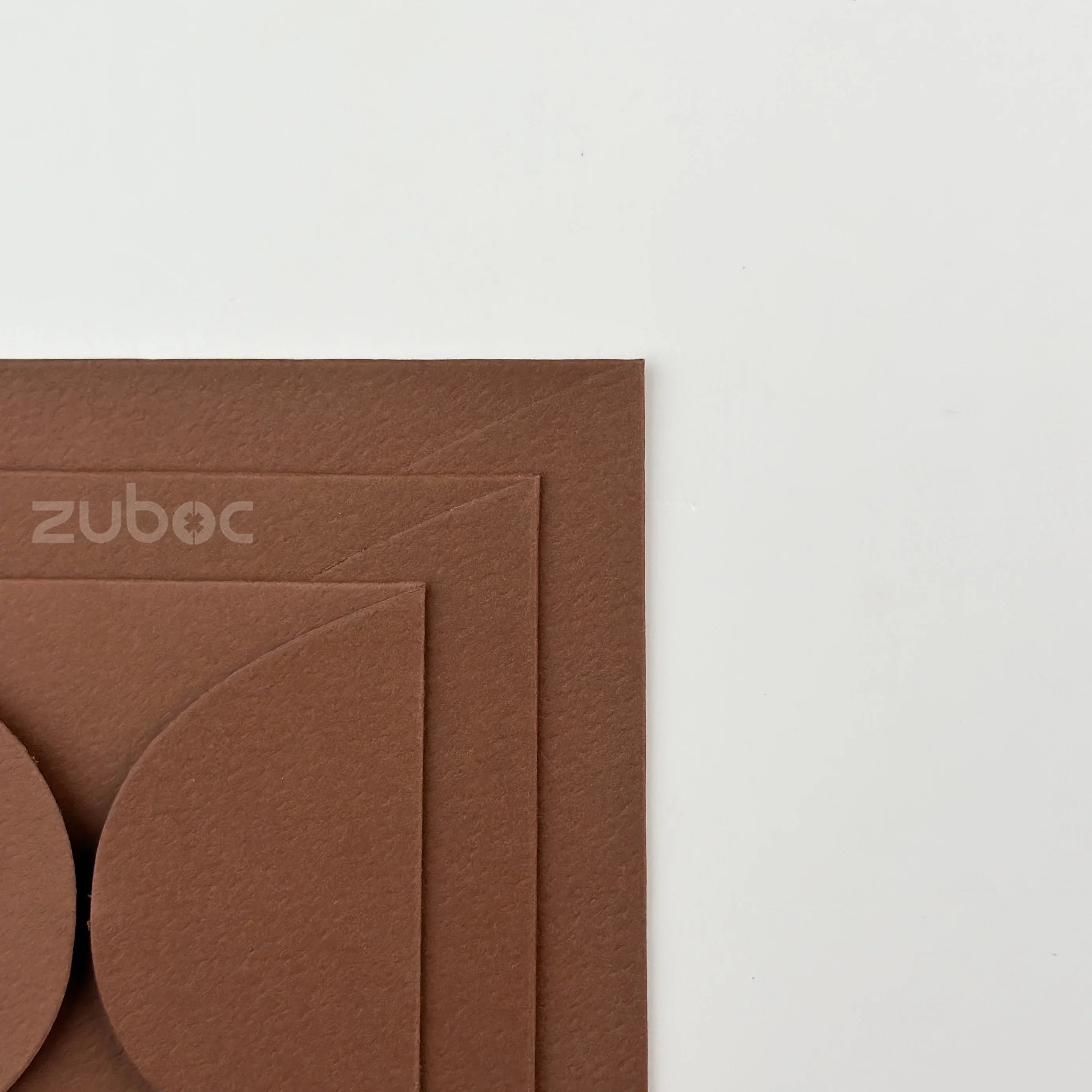 Coca Dusk semi-circle envelopes set of 3 in chocolate brown from Zuboc ? premium textured paper, perfect for gifting, weddings, and crafts.--3