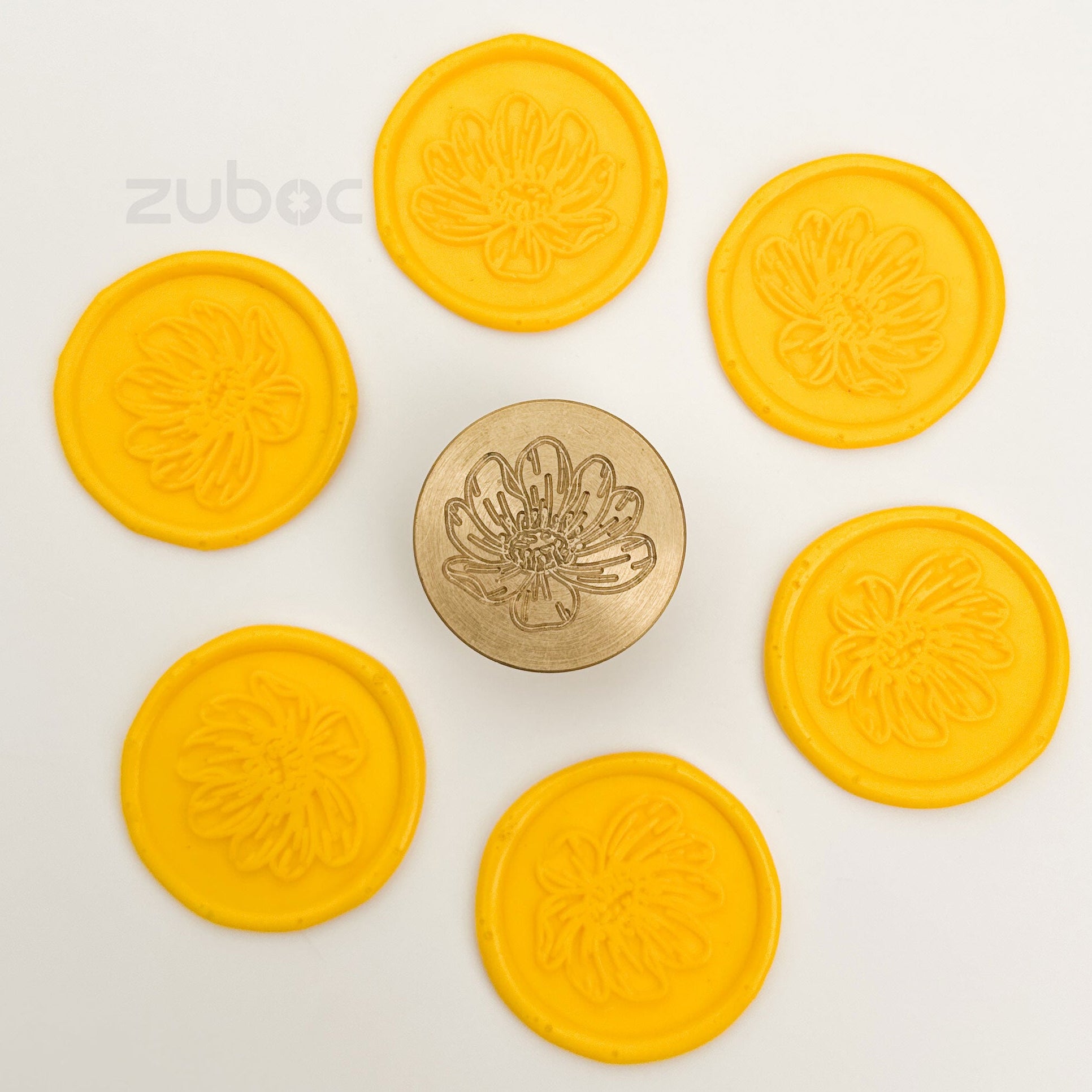 Warm brown wax stamp front view for DIY projects