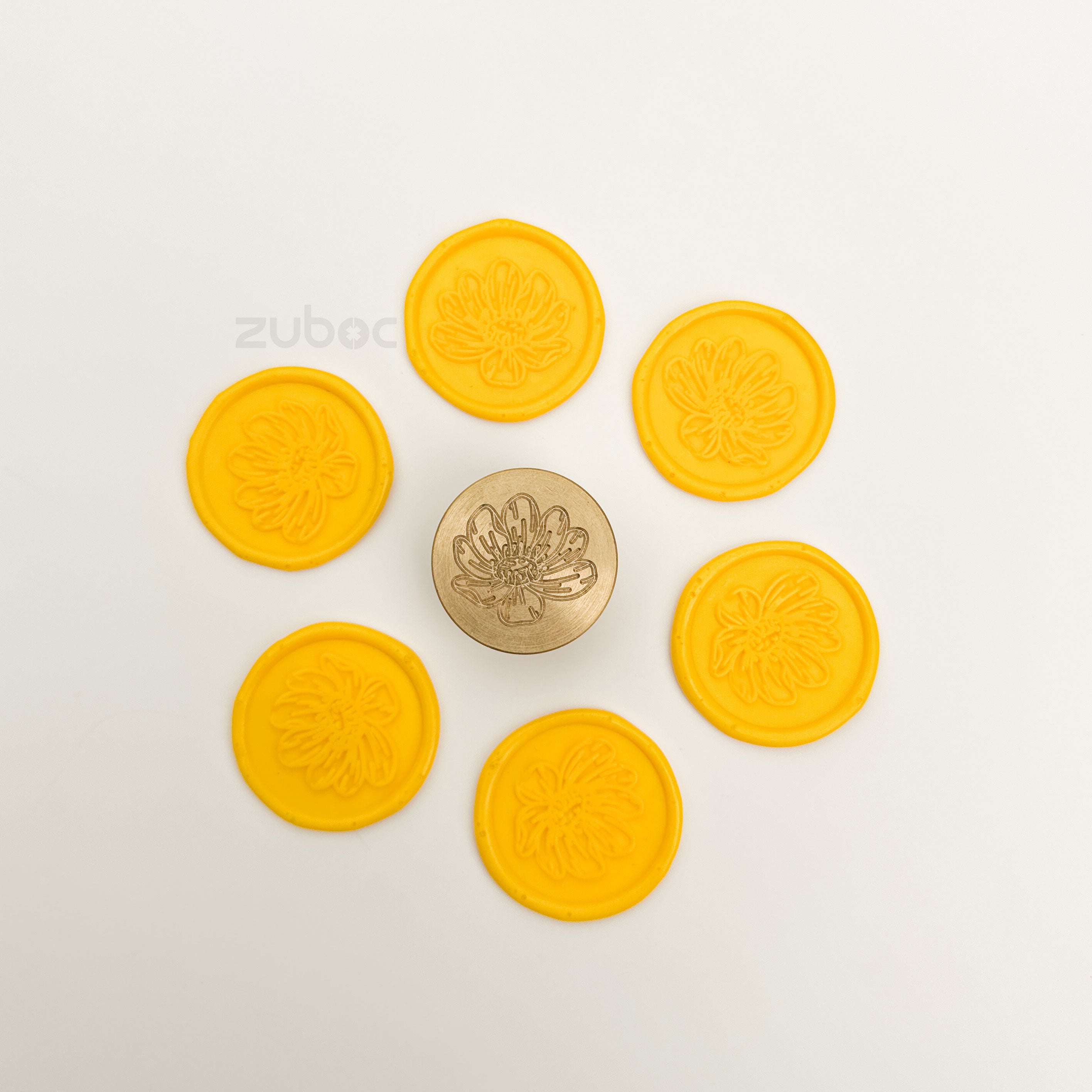 Cosmos Wax Stamp with Wooden Handle
