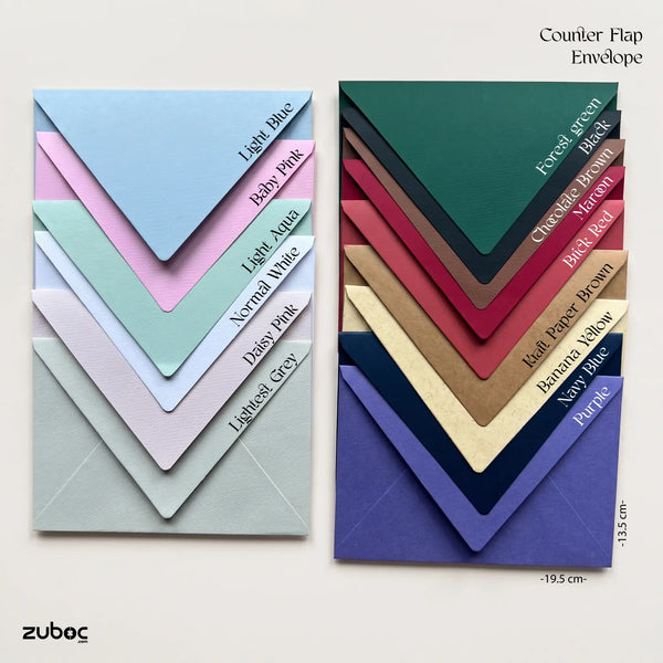 Counter Flap Envelope (Set of 5) | 19.5*13.5 cm