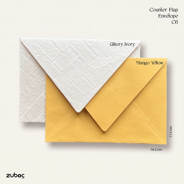 Counter Flap Envelope (Set of 5) | C6/A6 | 16.2*11.5 cm