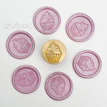 Cupcake Wax Stamp with Wooden Handle