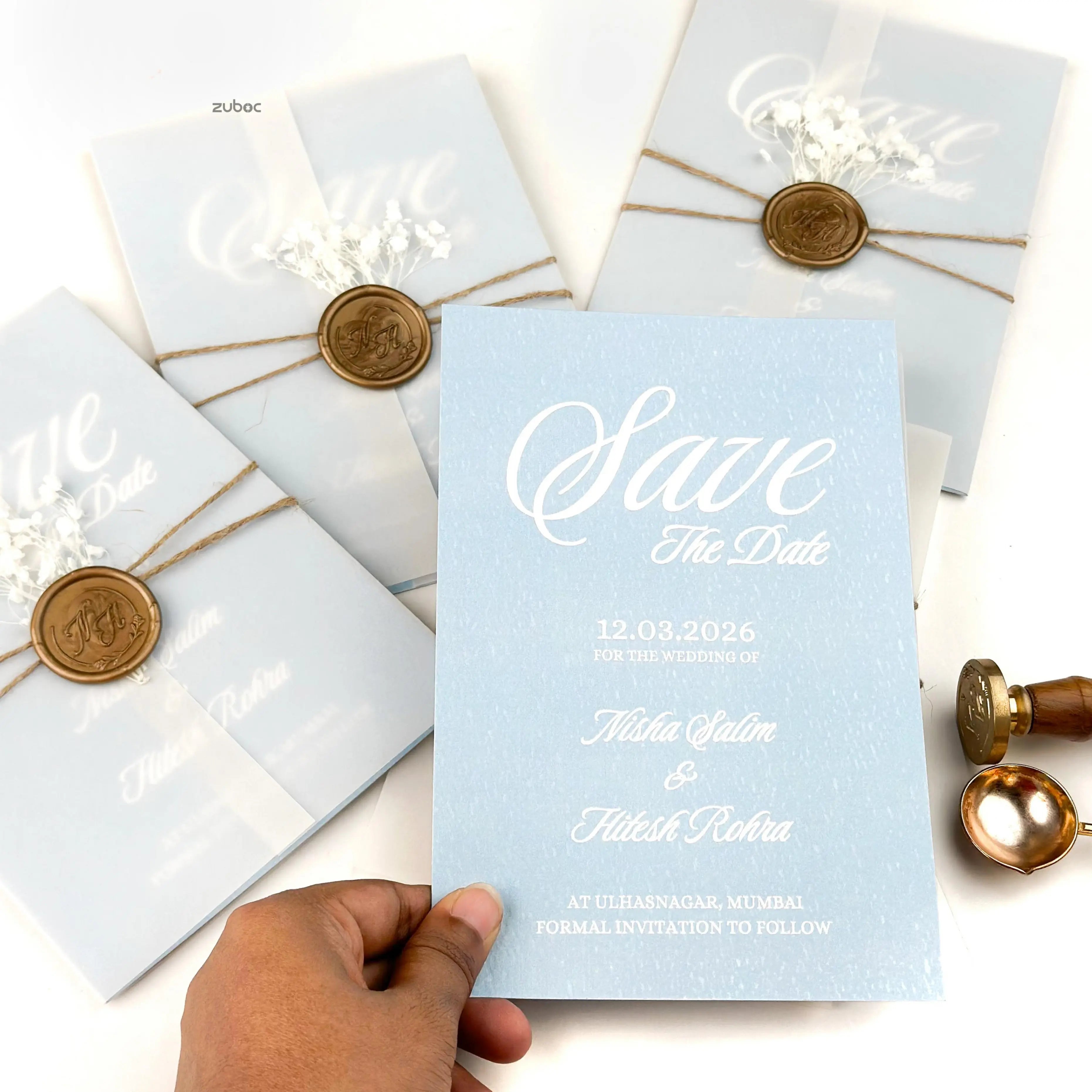 Customized Save The Date Wedding Invitation Suites (Set of 50)