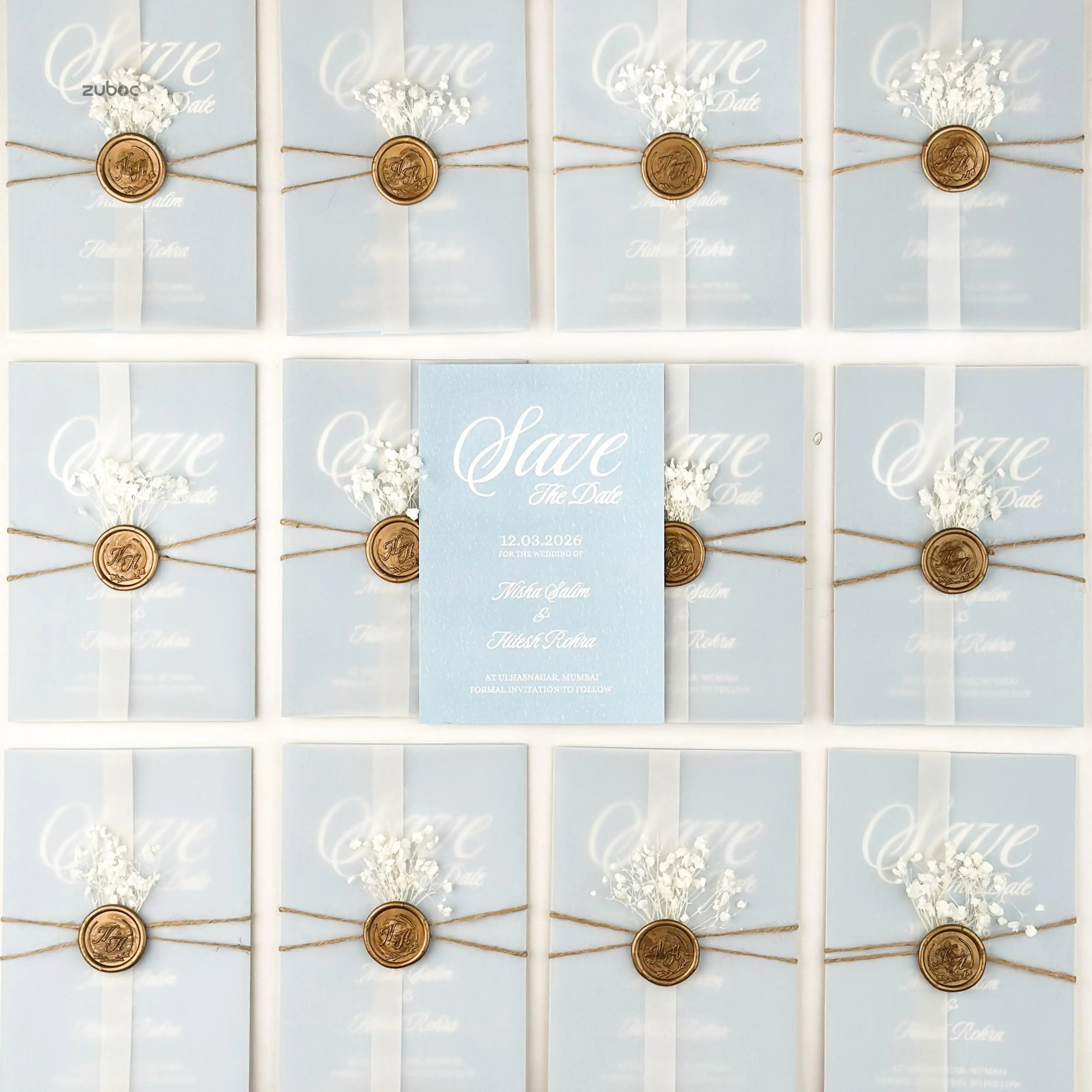 Customized Save The Date Wedding Invitation Suites (Set of 50)