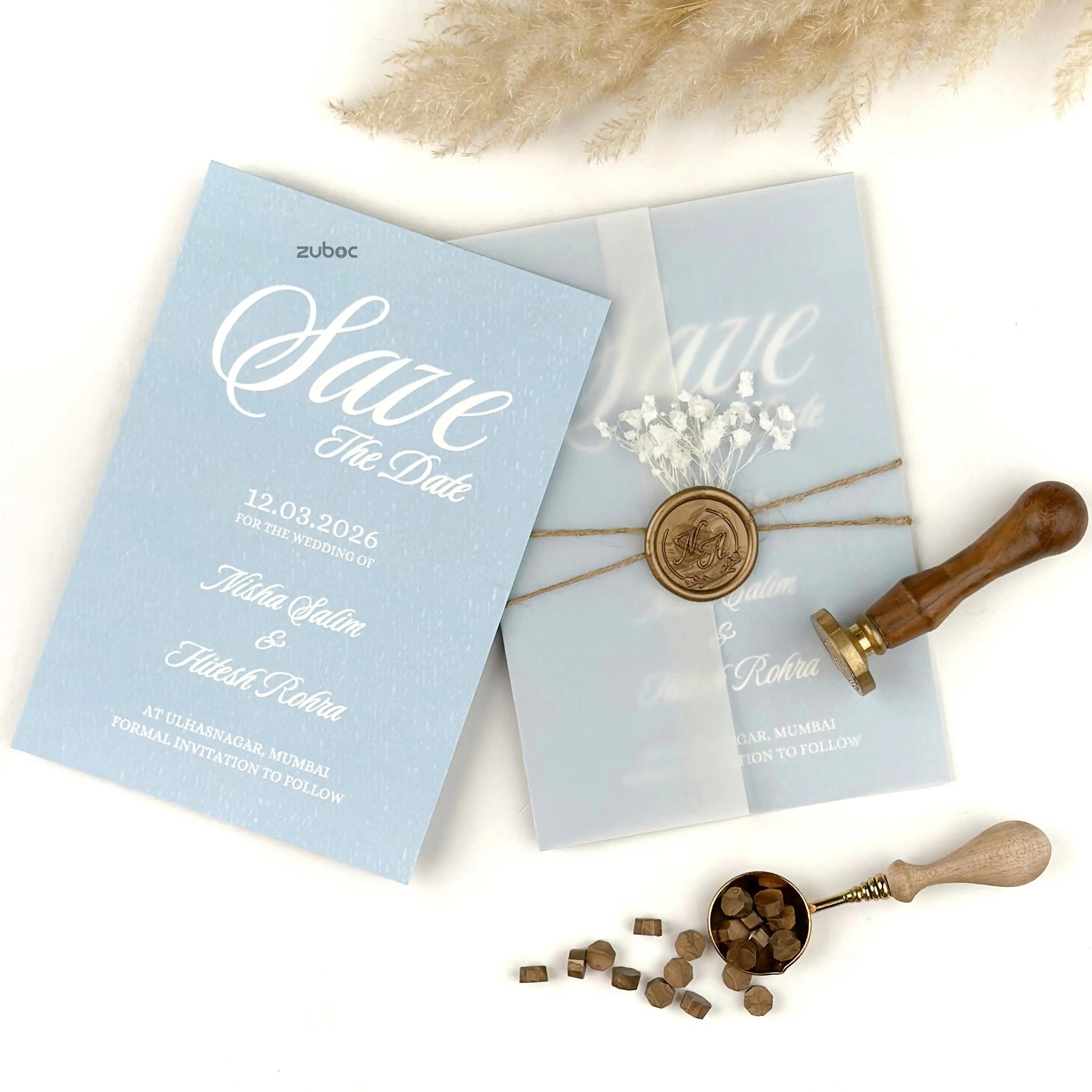 Customized Save The Date Wedding Invitation Suites (Set of 50)