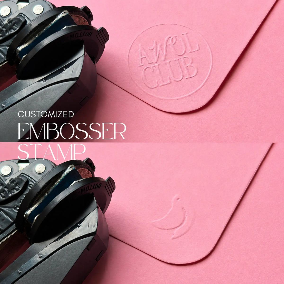 Zuboc Custom Embosser Stamp – Personalised Handheld Paper Embossing Machine for Invitations, Envelopes & Official Documents