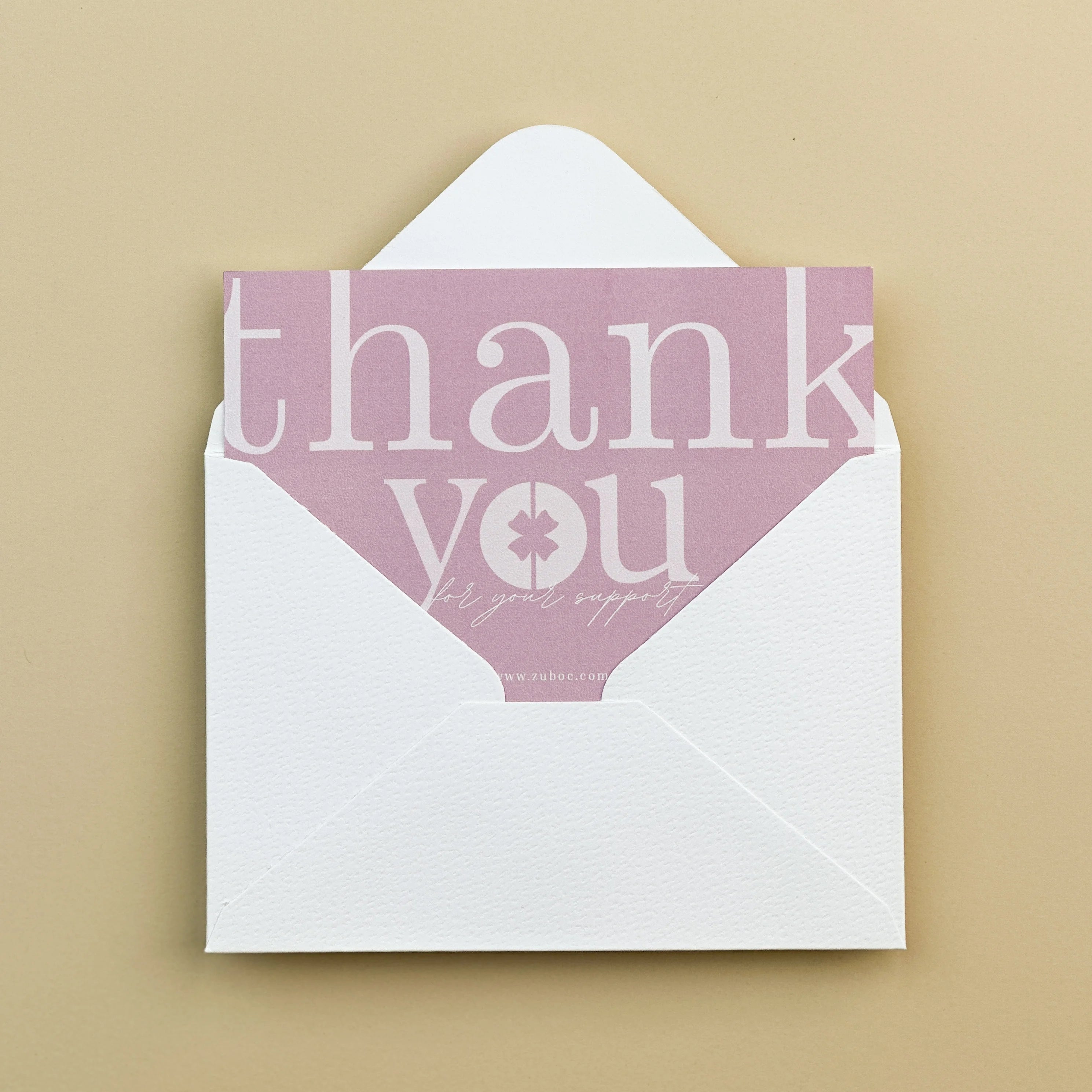 Custom Print Thank You Card and Envelope Combo ( Set of 50 )