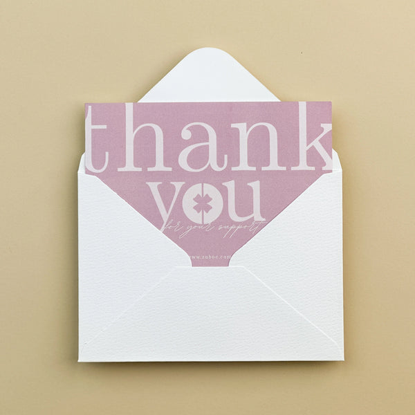 Custom Print Thank You Card and Envelope Combo ( Set of 50 )
