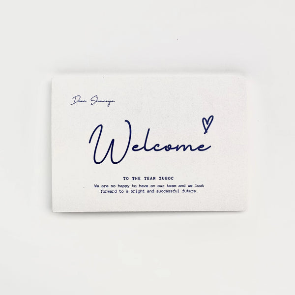 Custom Print Welcome Card and Envelope Combo ( Set of 50 )
