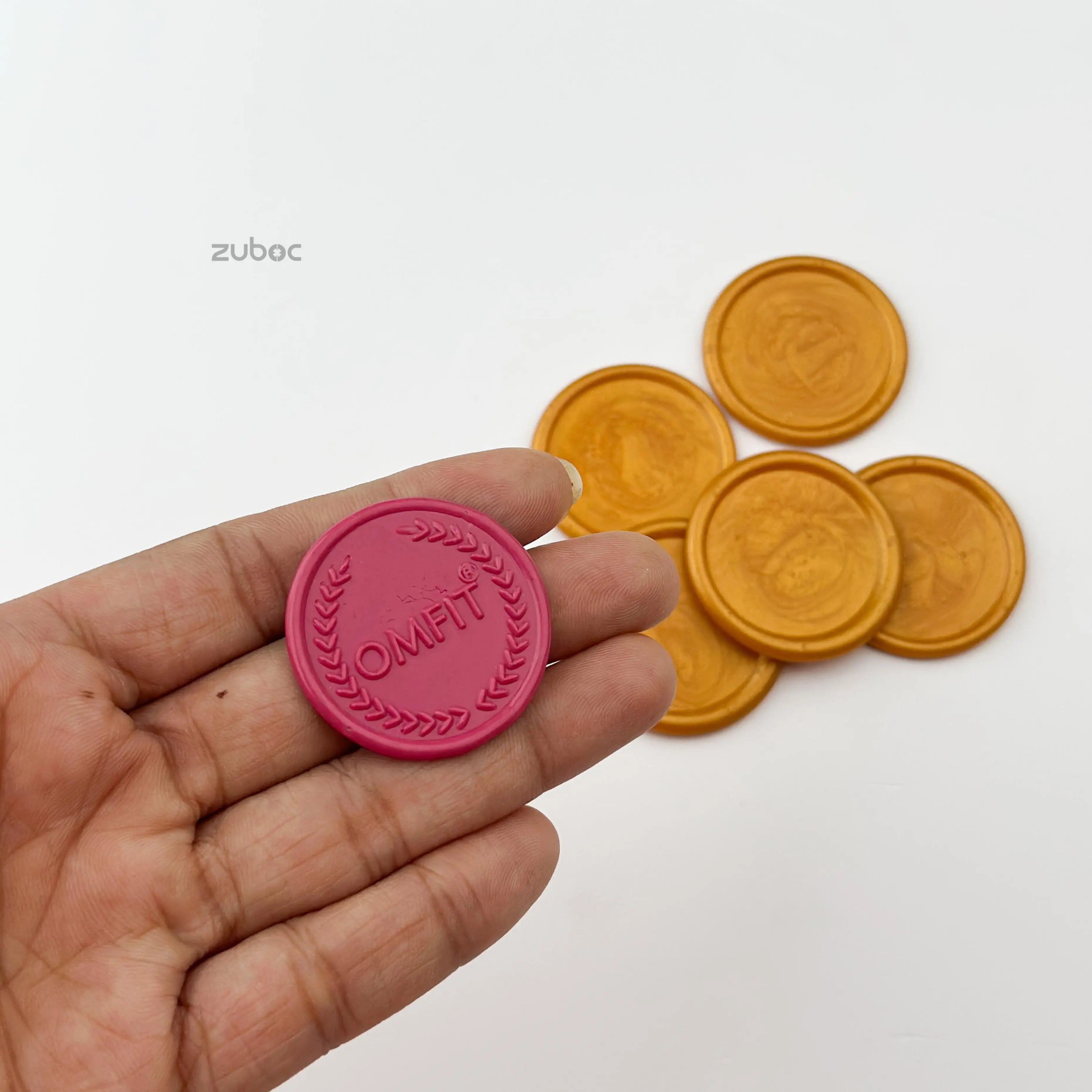 Custom Round Wax Stamp with Wooden Handle