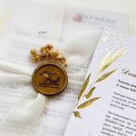 Golden Whisper Invitation Cards (Set of 50)