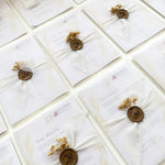 Golden Whisper Invitation Cards (Set of 50)