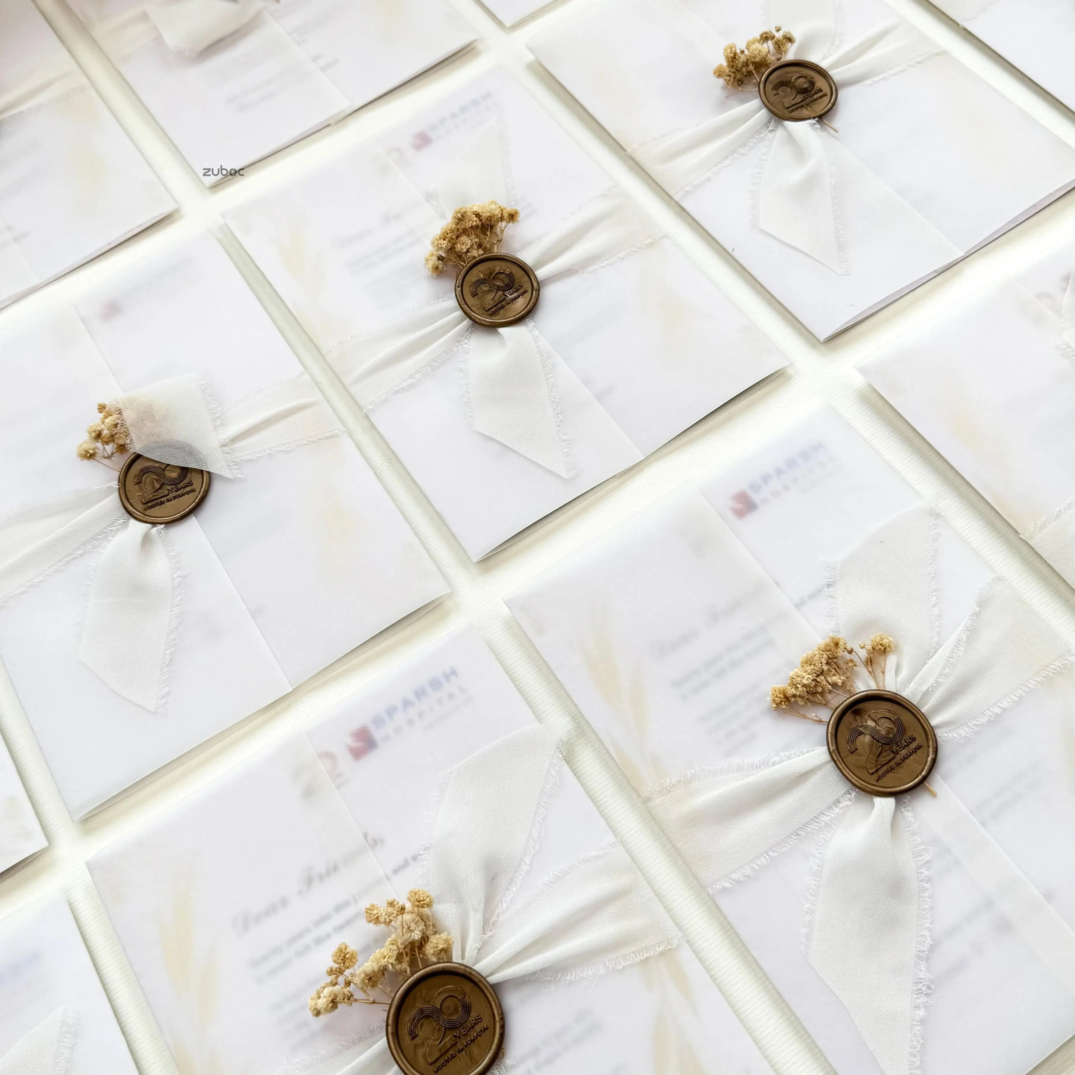Golden Whisper Invitation Cards (Set of 50)