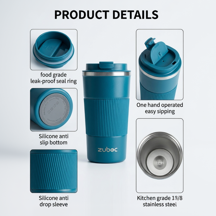 Zuboc Customized Coffee Travel Mug - Vaccum Flask