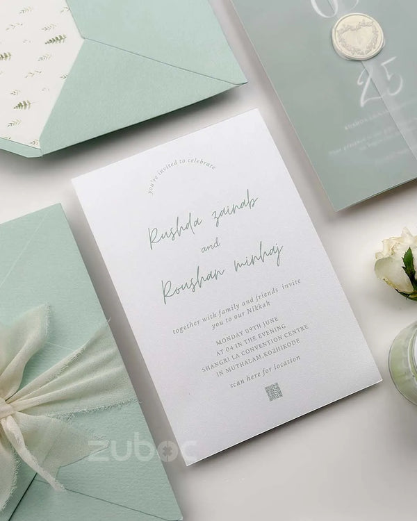 Personalized Fairy tale Wedding Invitation suites (Set of 50)