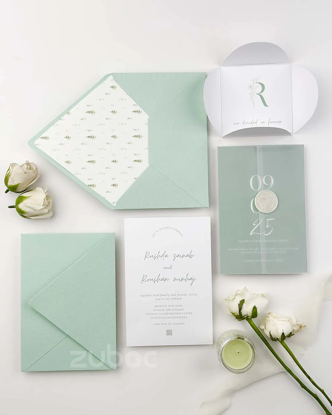 Personalized Fairy tale Wedding Invitation suites (Set of 50)