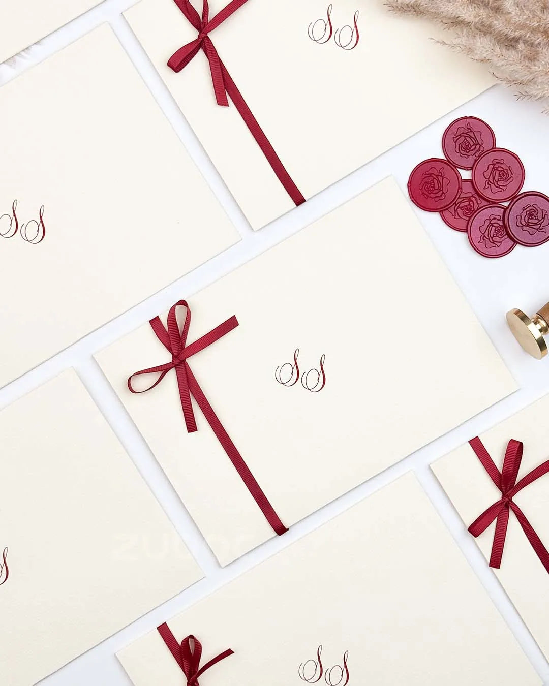 Customized Fall in Love Wedding Invitation Suites (Set of 50)