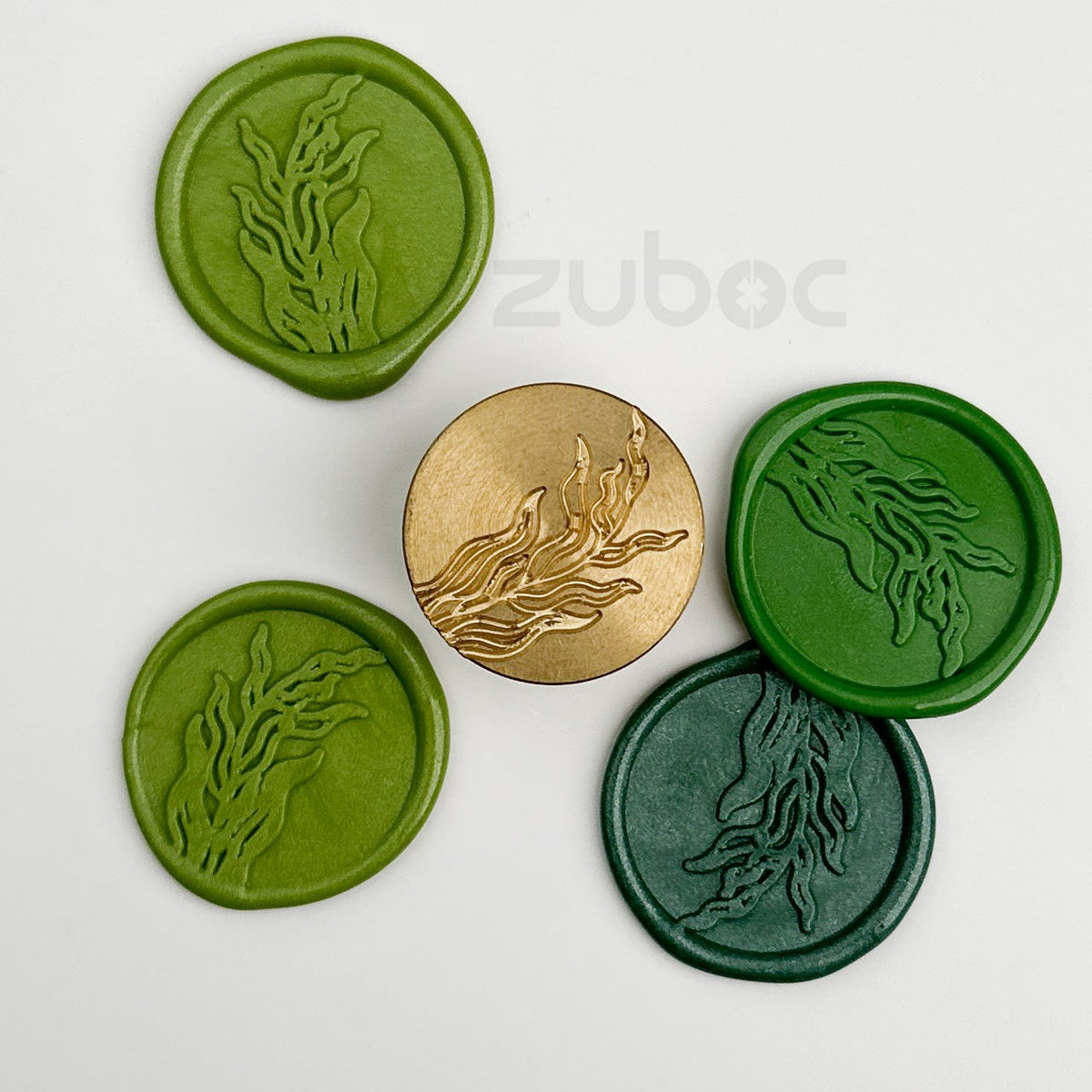Fern Wax Stamp with Wooden Handle