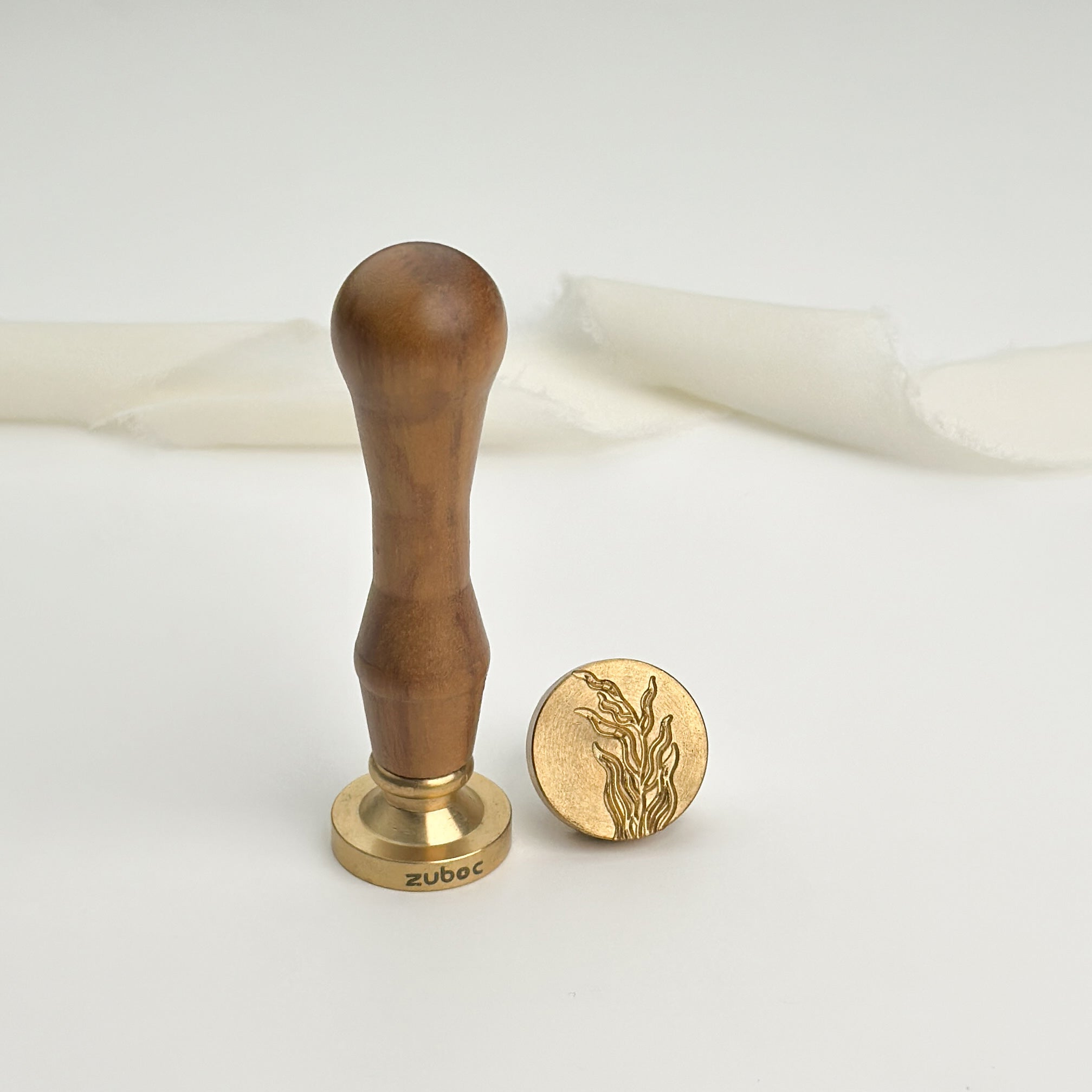 Fern Wax Stamp with Wooden Handle