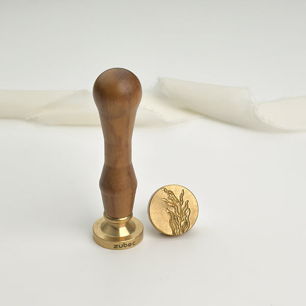 Fern Wax Stamp with Wooden Handle