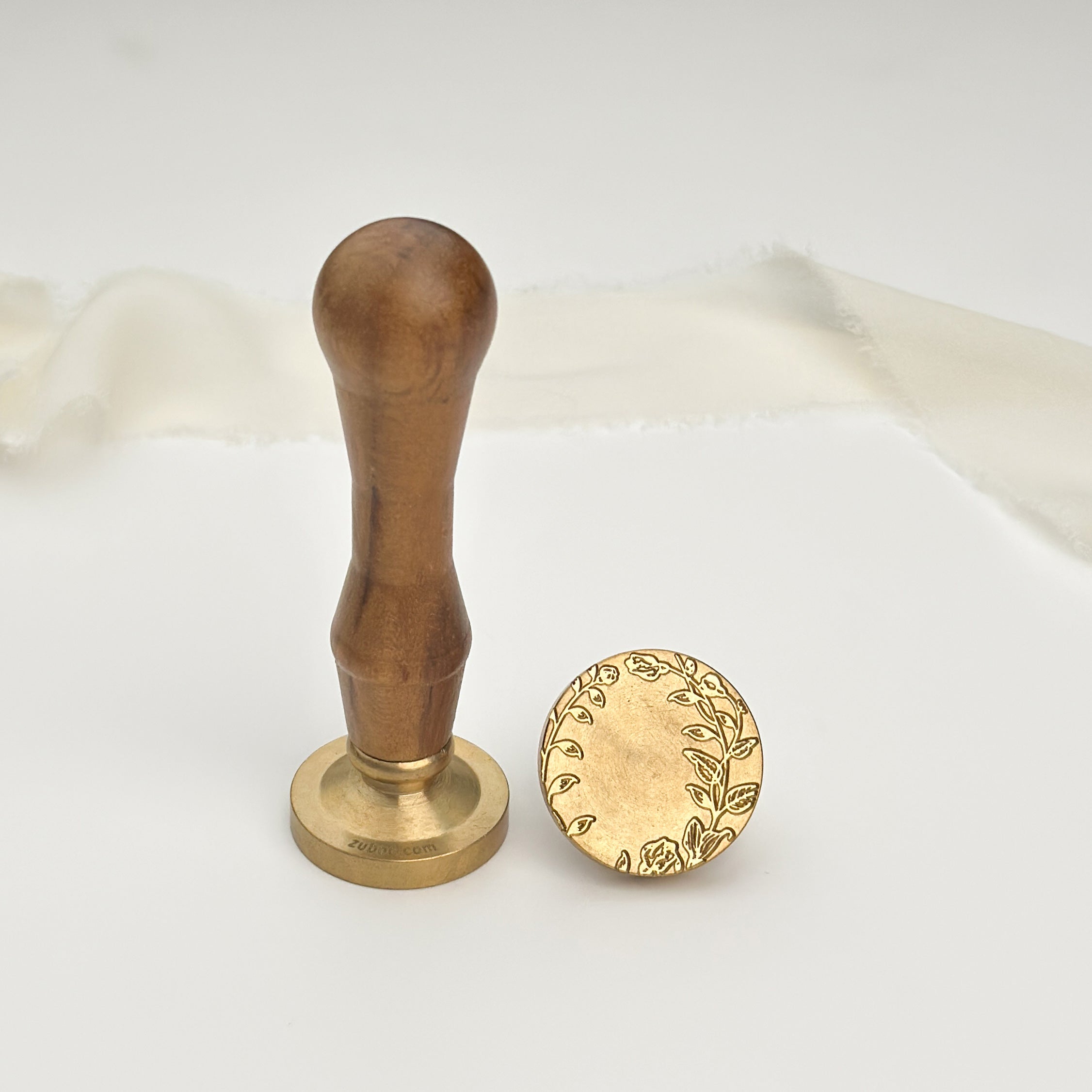 Flower Bud Wax Stamp with Wooden Handle