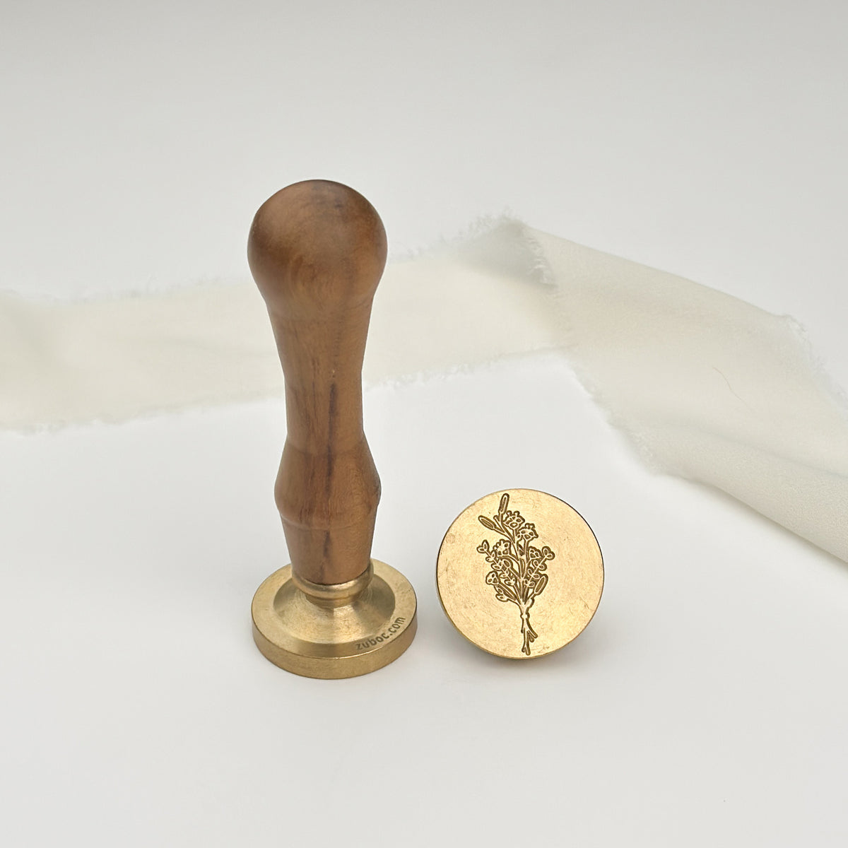 Flower Cluster Wax Stamp with Wooden Handle