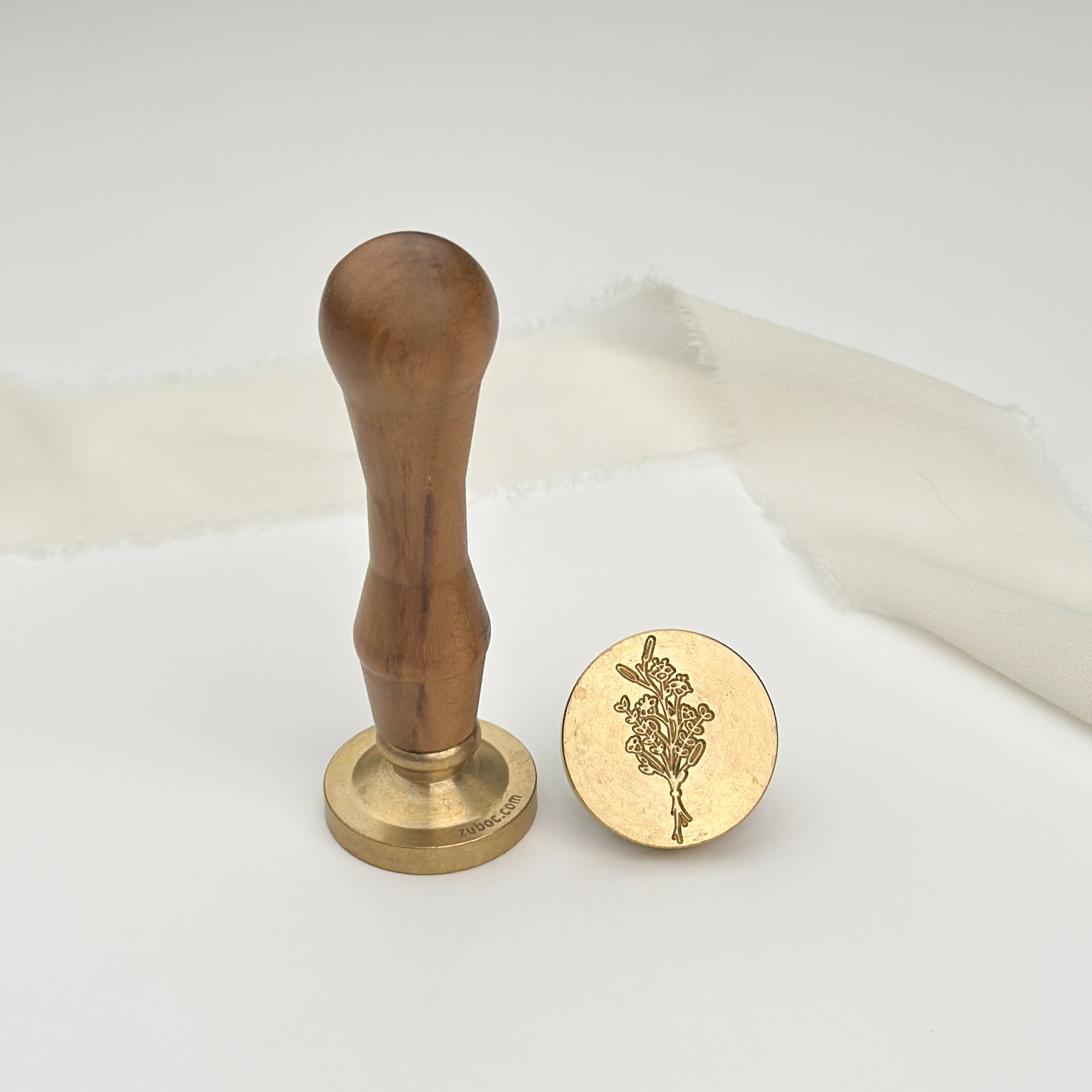 Flower Cluster Wax Stamp with Wooden Handle