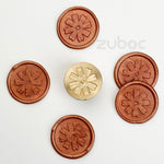 Flower Wax Stamp with Wooden Handle
