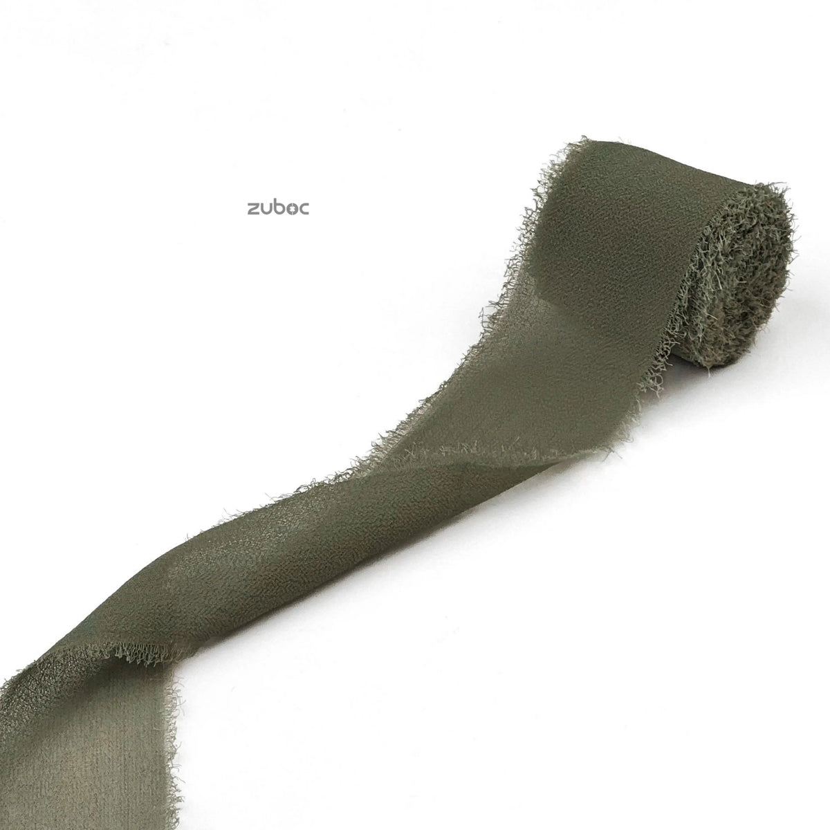 Georgette Dusty Olive Ribbon (5mtr)