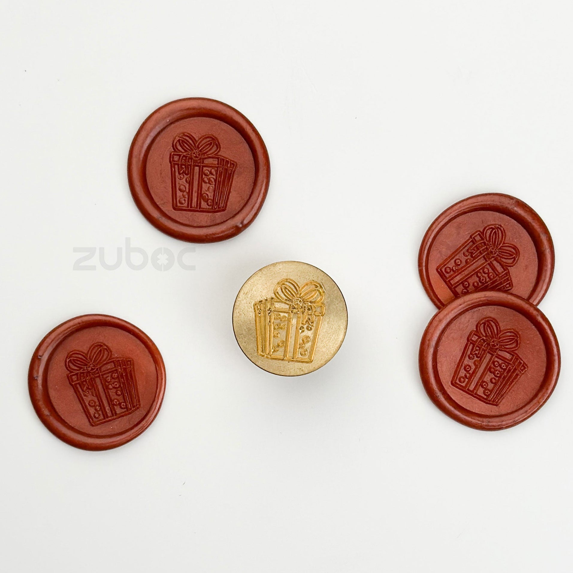 Baby Foot Stamp with Wooden Handle - Image 1