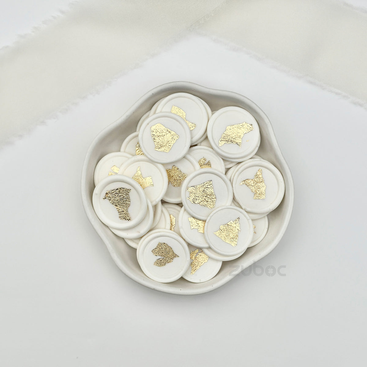 Gold Foil Wax Seal for Invitations (Set of 5)