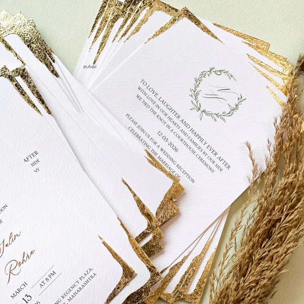 The Gold Charm Wedding Invitation Suites (Set of 50)