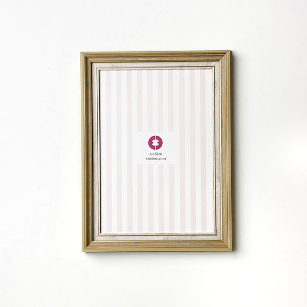 Golden Vintage Photo Frame (1”, A4)
