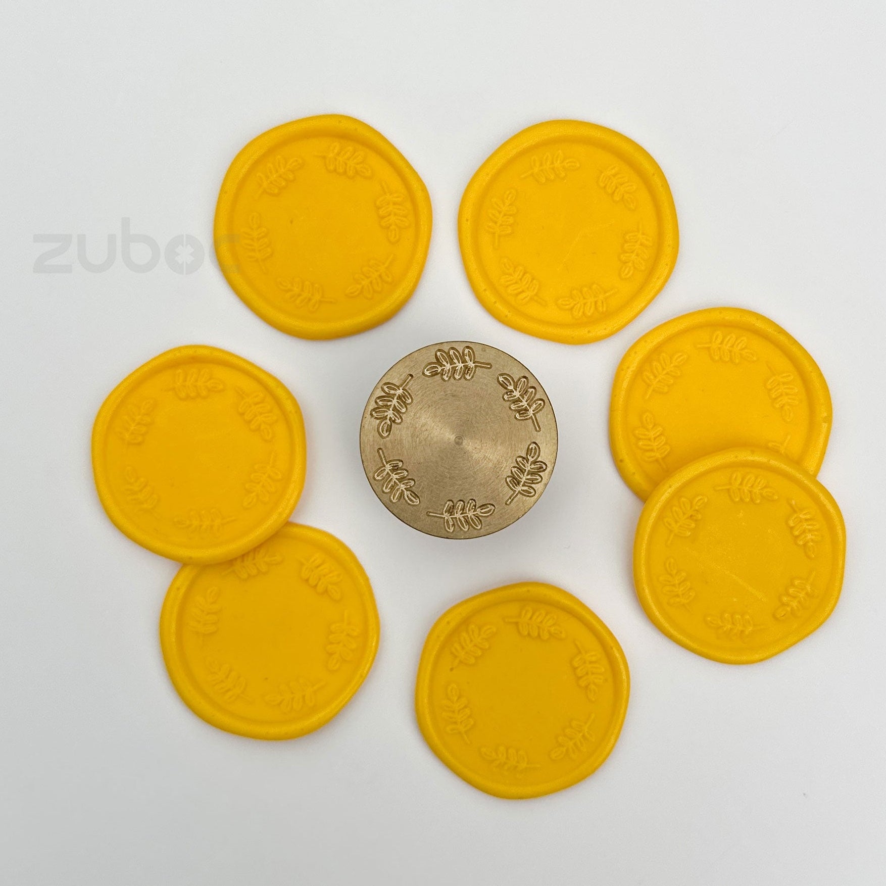 Gooseberry wax stamp side view for handmade cards