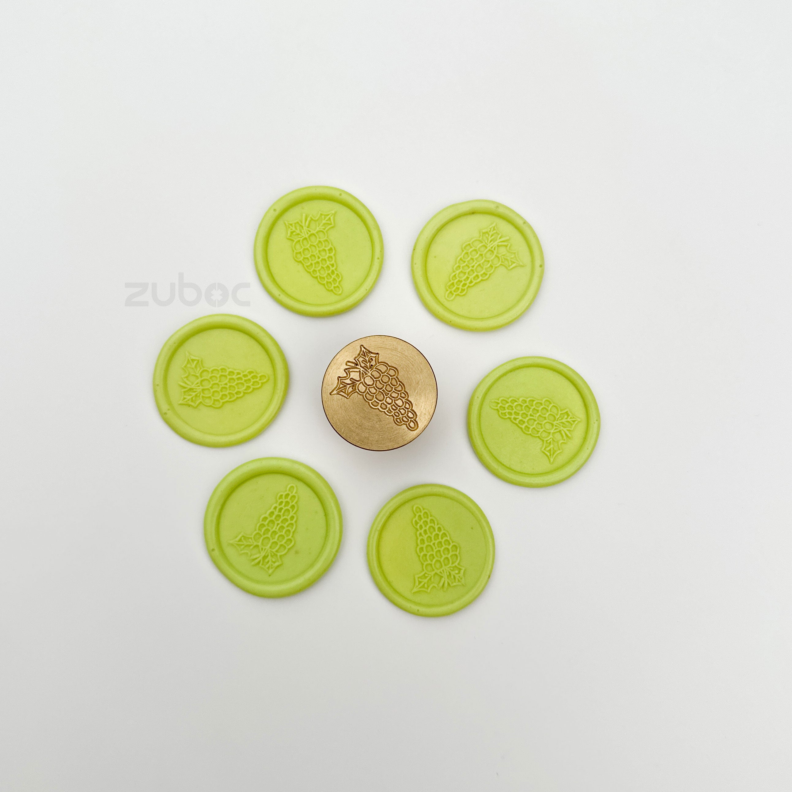 Grape Wax Stamp with Wooden Handle