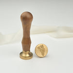 Grape Wax Stamp with Wooden Handle