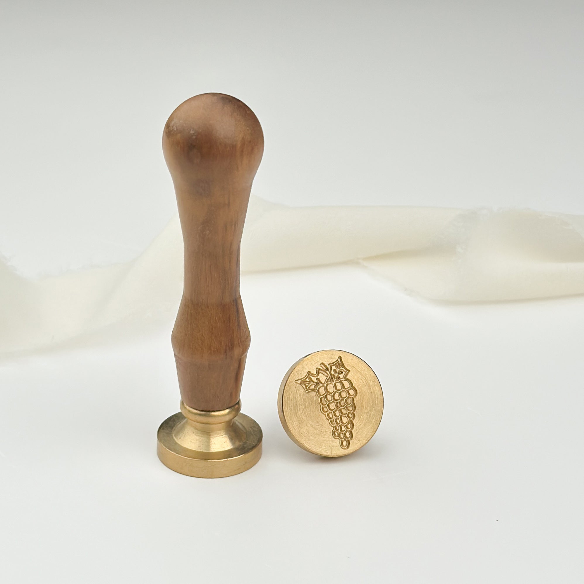Grape Wax Stamp with Wooden Handle