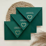 Eid Special Gold Foil Green Envelope (Set of 10)