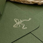 Gold Foil Invitation Envelope with Design (Set of 5)