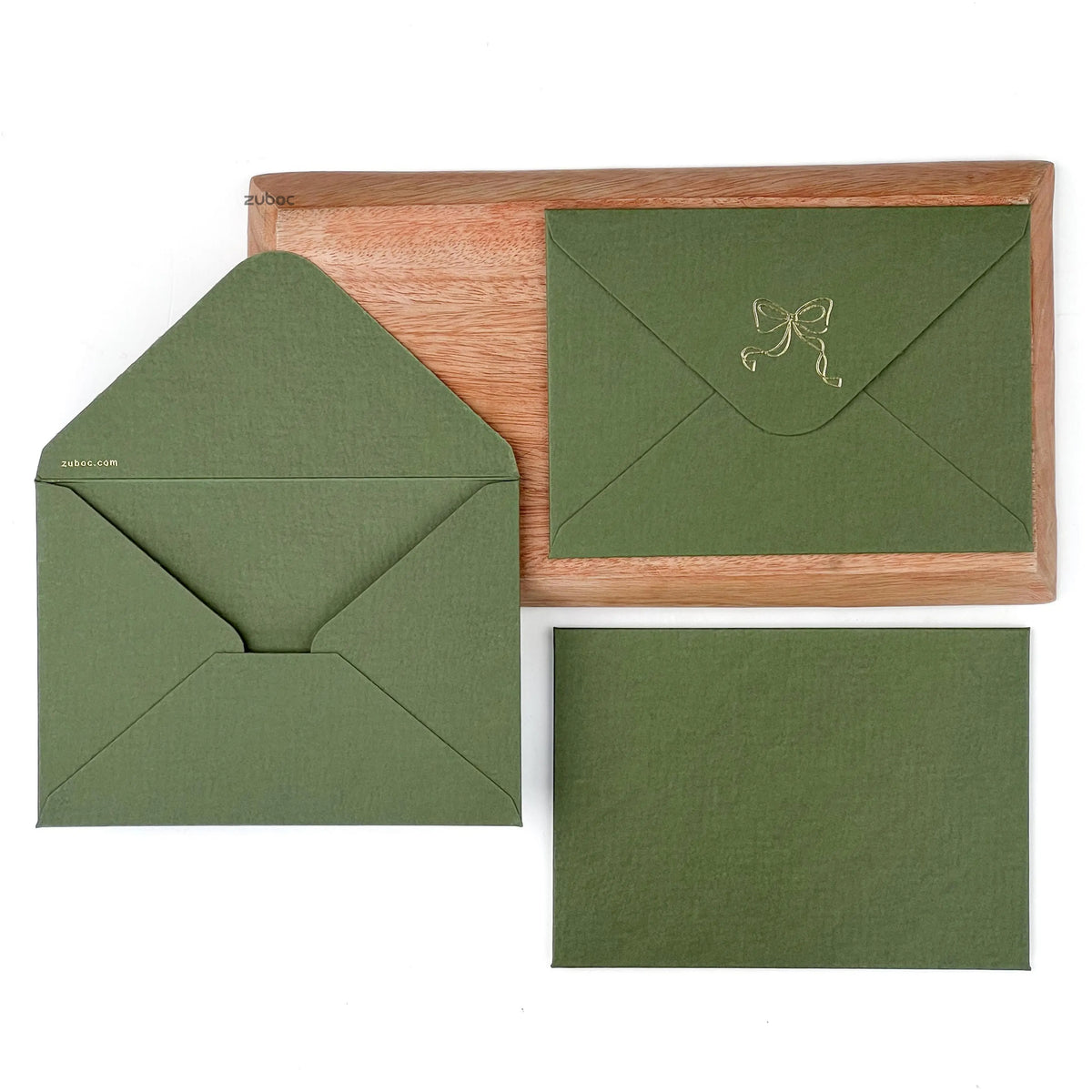 Gold Foil Invitation Envelope with Design (Set of 5)
