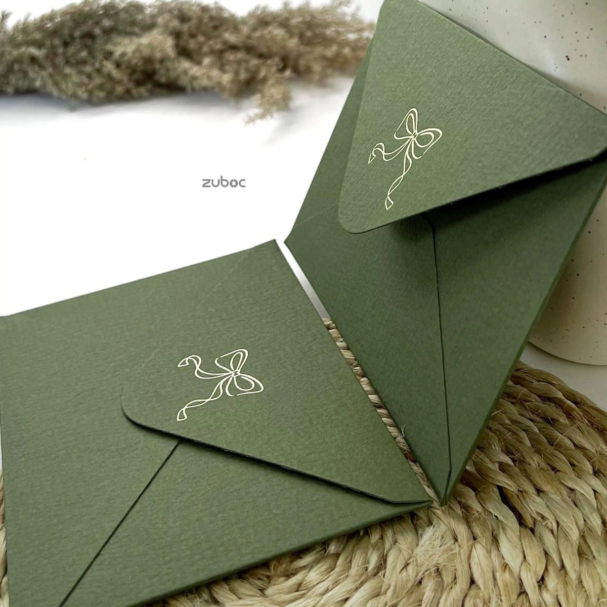 Gold Foil Invitation Envelope with Design (Set of 5)