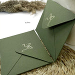 Gold Foil Invitation Envelope with Design (Set of 5)