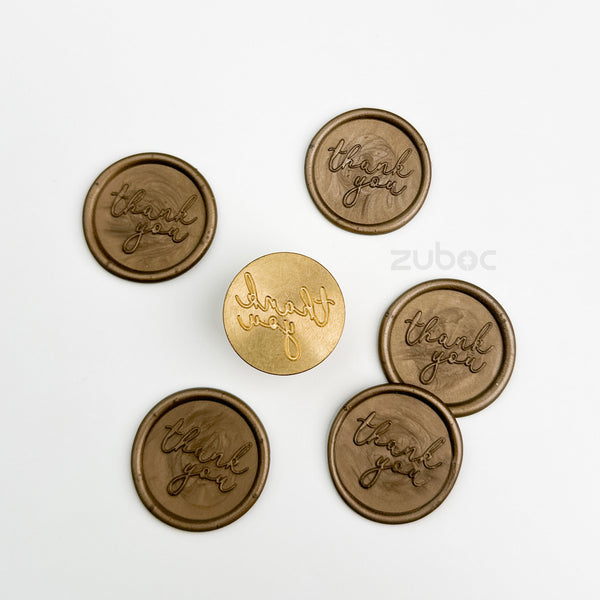 Handwritten Thank You Wax Stamp Head Only
