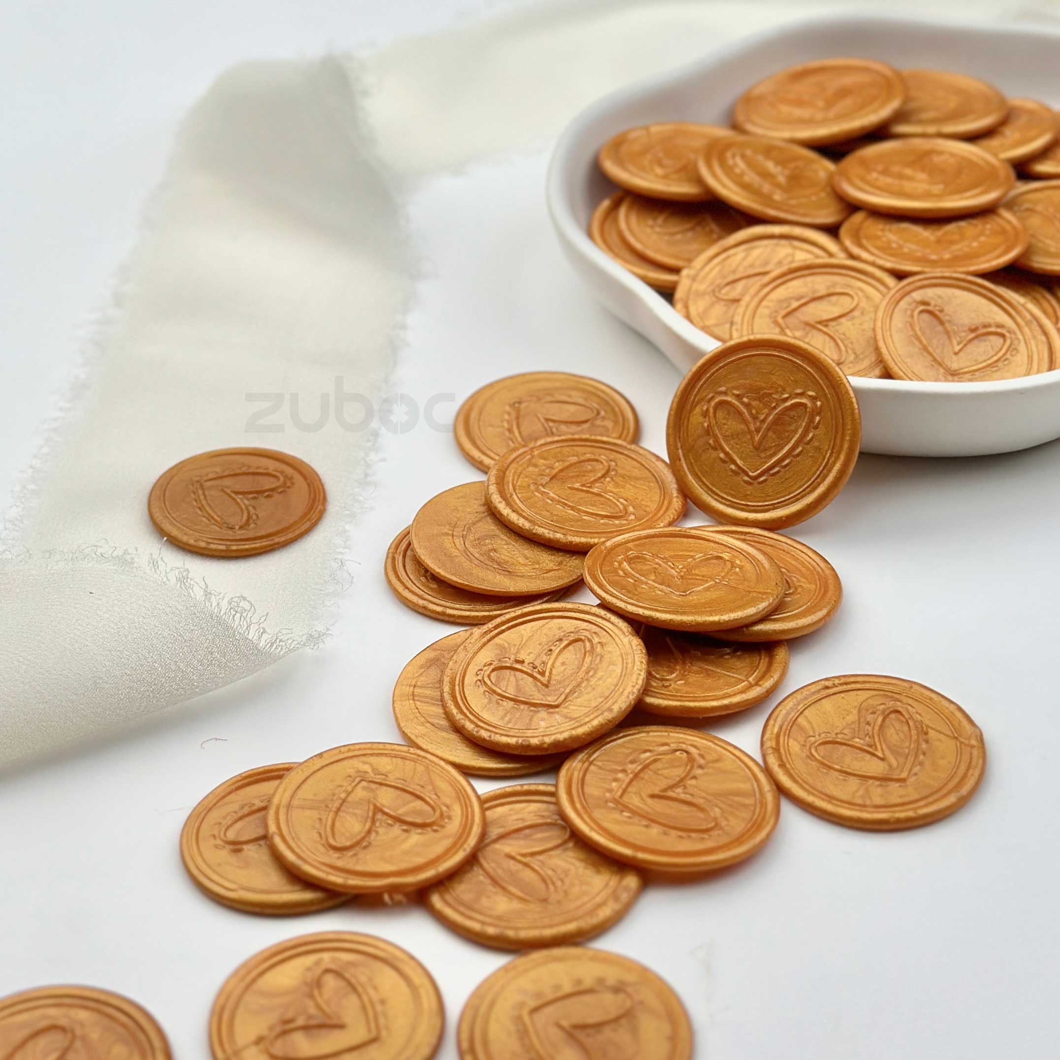 Heart Wax Seal - Magenta (Set of 5)